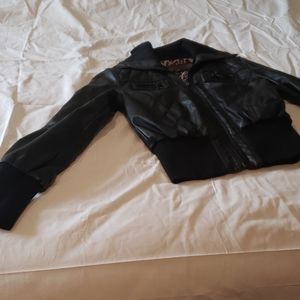 Mid size faux leather jacket